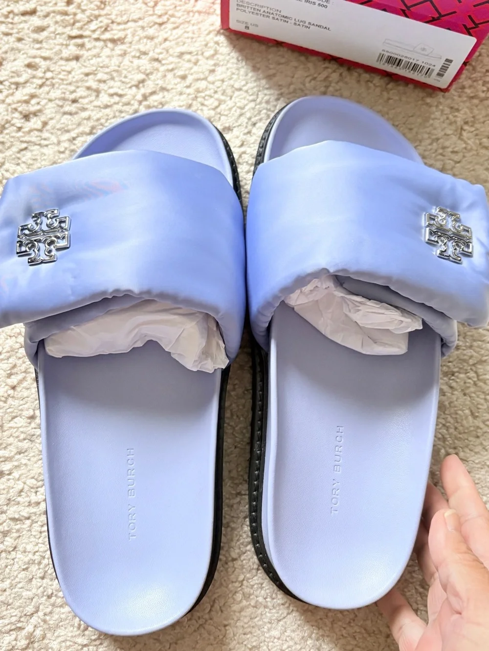 Tory Burch britten anatomic lug sandalsize 8